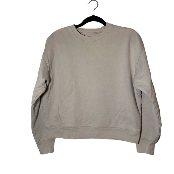 Girlfriend Collective 50/50 Long Sleeve Cropped
Pull Over Sweatshirt Gray Sz S - Picture 1 of 7